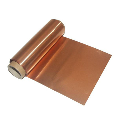 Bobina de perfuração de folha de cobre brilhante 1000 mm - 3000 mm de largura ± tolerância de 0,02 mm