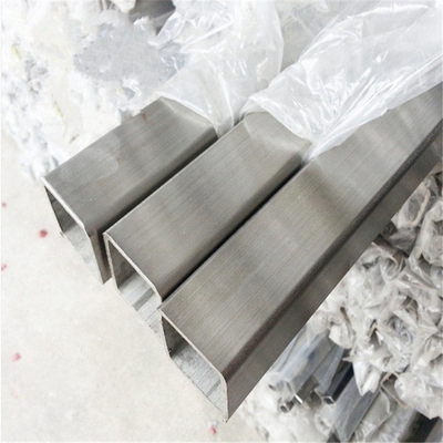 Tubulação de aço inoxidável retangular da tubulação, tubulação sem emenda SS 304 de 1Mm Astm