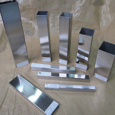 Tubulação de aço inoxidável retangular da tubulação, tubulação sem emenda SS 304 de 1Mm Astm